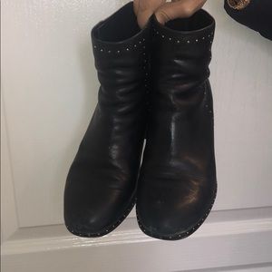 Rag n bone black booties with mini sliver studs